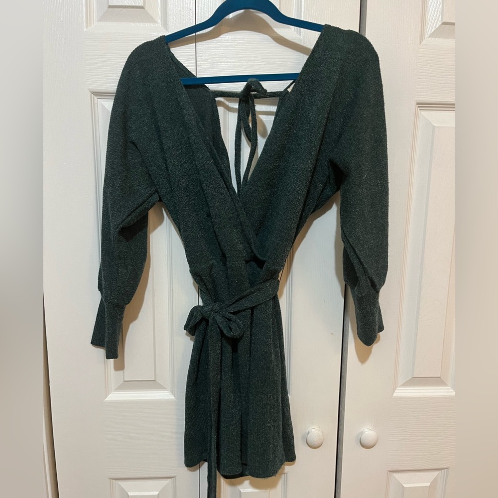 Fall mini sweater dress